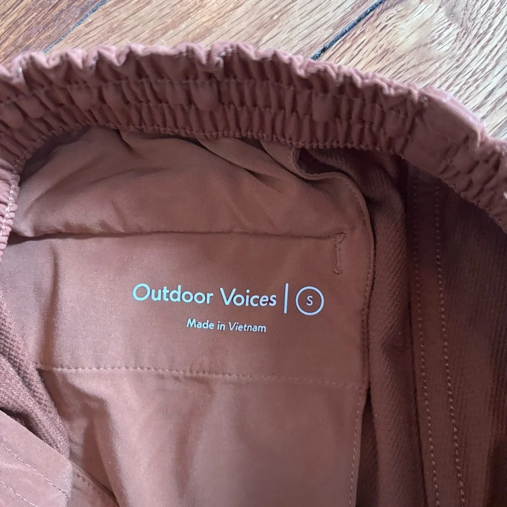 outdoor voices - rectrek pant athletic bottoms outdoor crop zip pockets orange - Picture 7 of 7